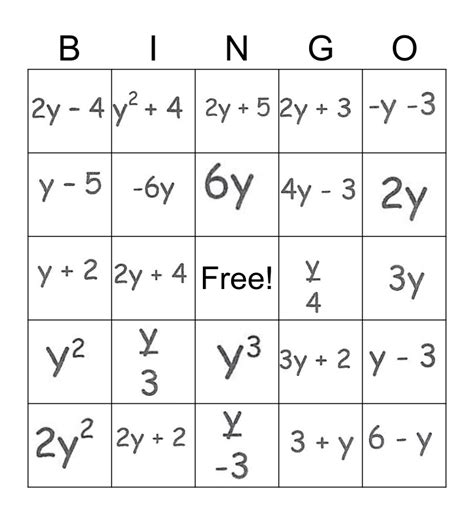 algebra bingo available in the philippines|Algebra Bingo: Printable & Customizable .